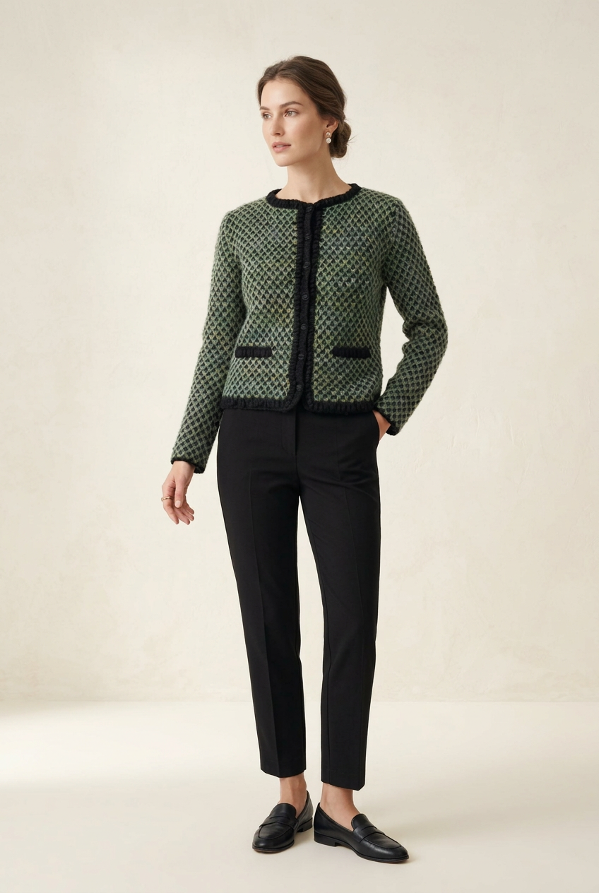 Giacca verde stile Chanel