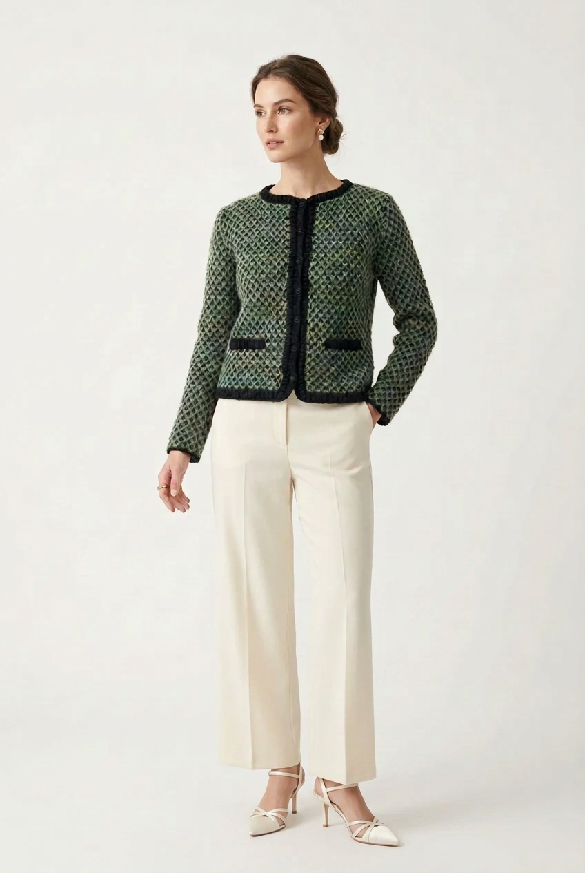 Giacca verde stile Chanel