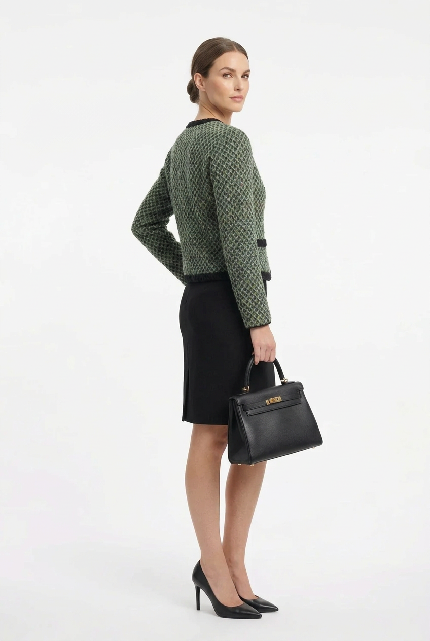 Giacca verde stile Chanel