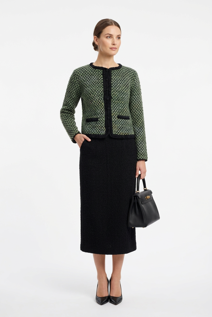 Giacca verde stile Chanel