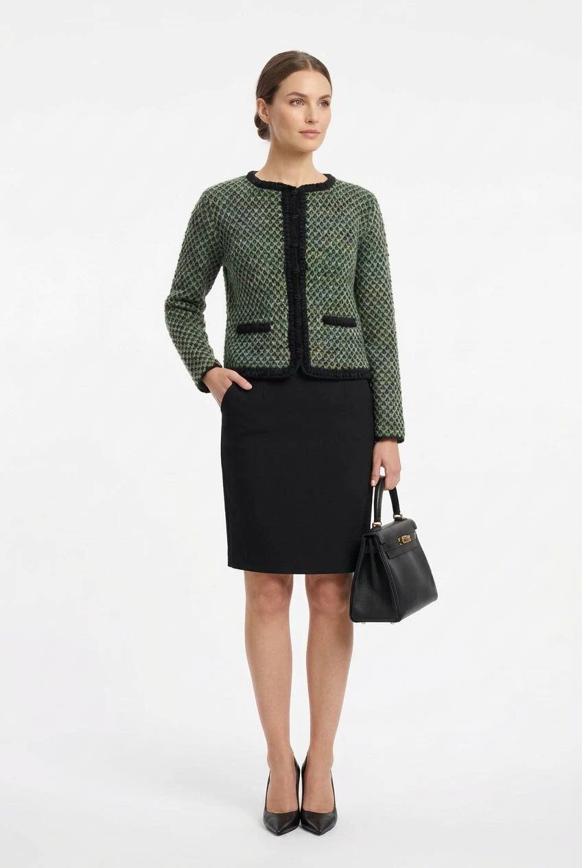 Giacca verde stile Chanel