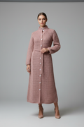 Cappotto rosa uncinetto